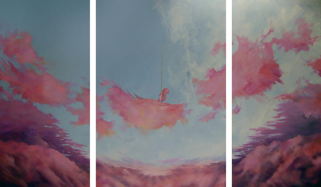 NicolasKaragiannis, art contemporain, artiste peintre, création artistique | Contemporary art, painter, artistic creation, peintures contemporaines, triptyque, rose baroque