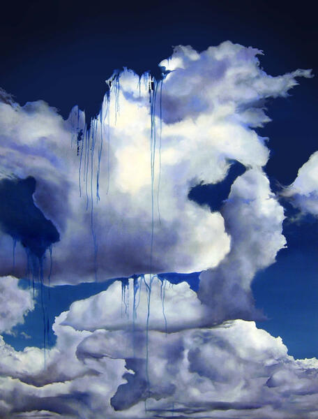 NicolasKaragiannis, art contemporain, artiste peintre, création artistique | Contemporary art, painter, artistic creation, peintures contemporaines, nuage bleu, blue color