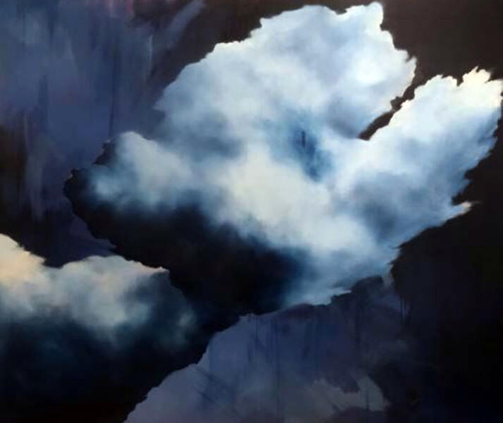 NicolasKaragiannis, art contemporain, artiste peintre, création artistique | Contemporary art, painter, artistic creation, peintures contemporaines, nuage bleu