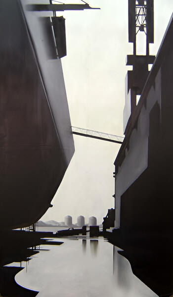 NicolasKaragiannis, art contemporain, artiste peintre, création artistique | Contemporary art, painter, artistic creation, peintures contemporaines, perspective, noire, black